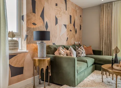 Living room feautre wall landscape