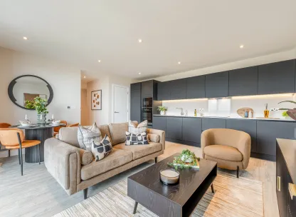 Dagenham Green, 2 bed show home, Living space