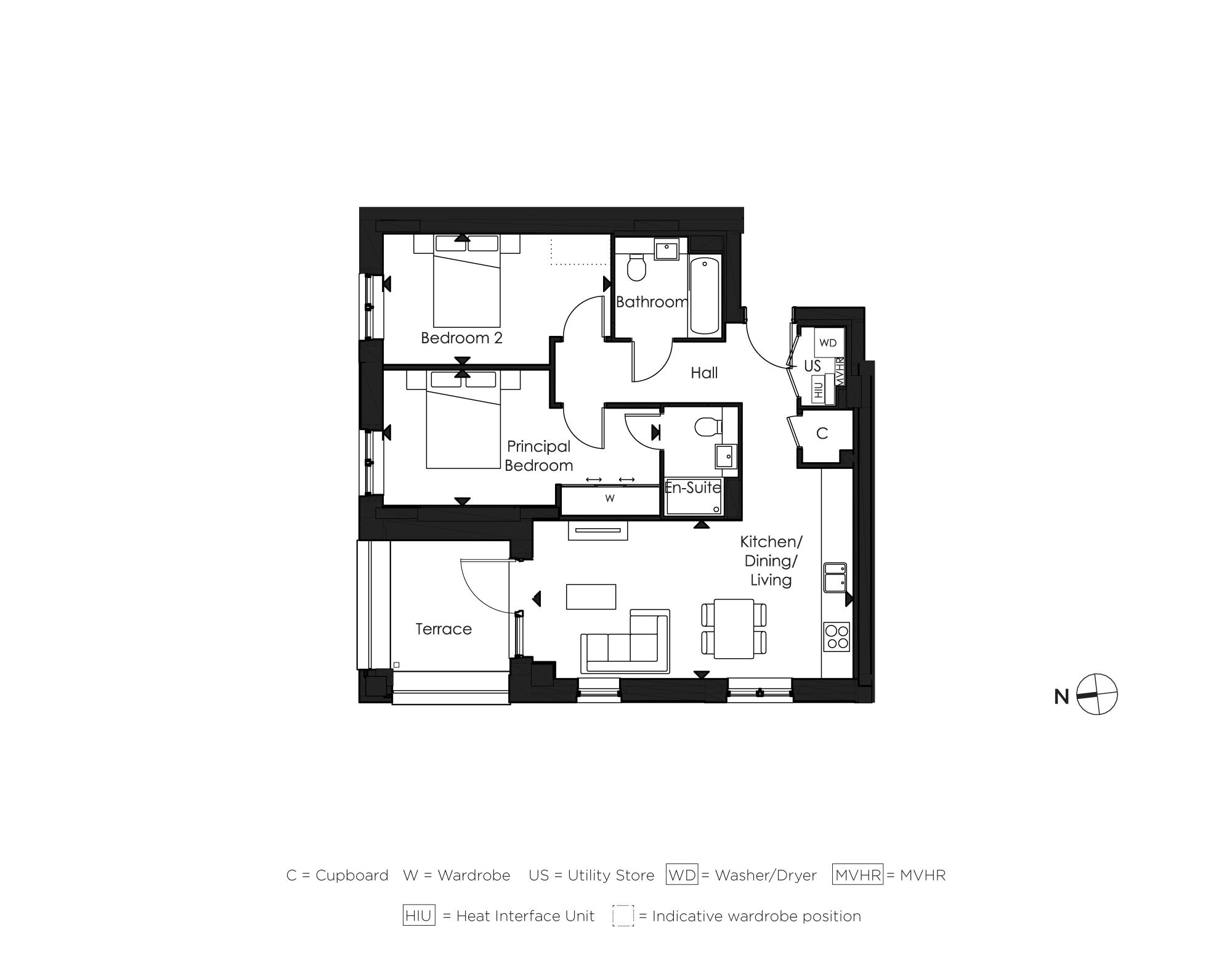 DG 2nd Floor 872 floorplan