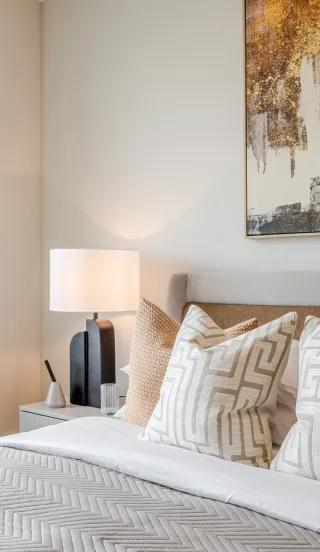 Dagenham Green, one bedroom show home, bedroom close up