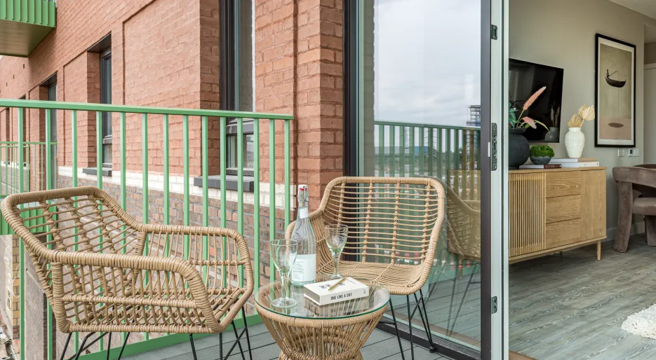 Balcony facing inwards landscape