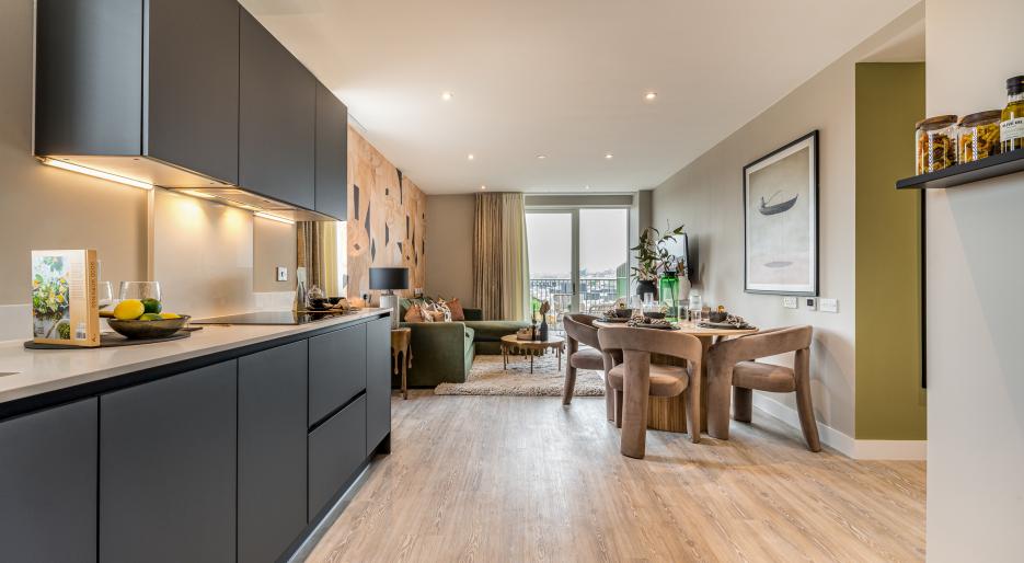 Kitchen living & dining shot