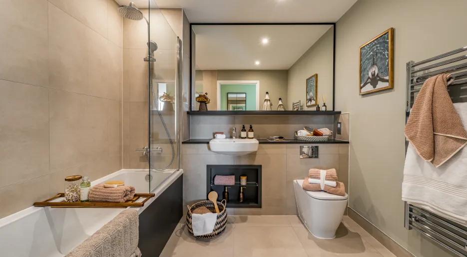 bathroom wide shot straight on