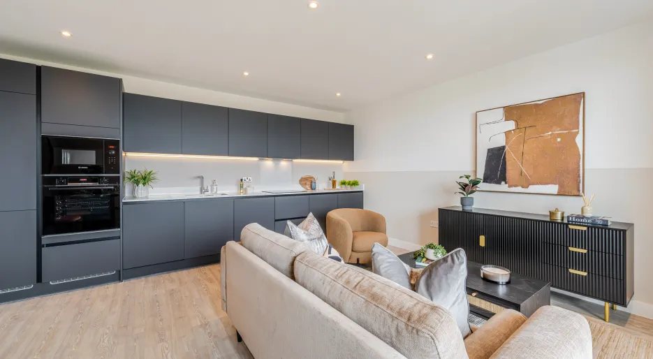 Dagenham Green, 2 bed show home, Living space