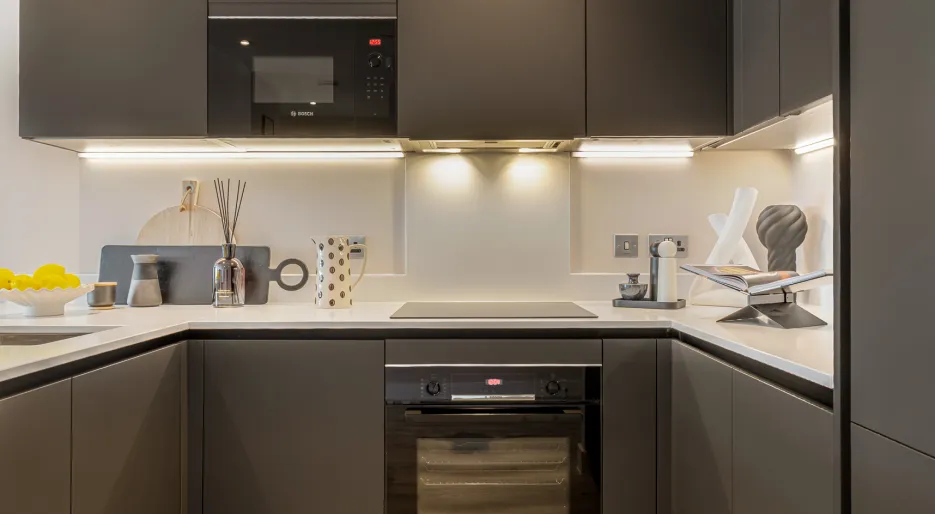 Apartment 646, the Liberty Kitchen area