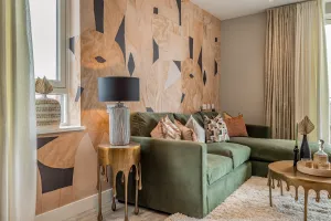 Living room feautre wall landscape