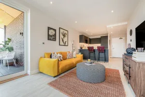 The Liberty, one bed one bath show home, living space