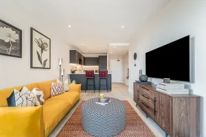 The Liberty, one bed one bath show home, living space