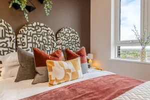 The Liberty, one bed one bath show home, bedroom shot