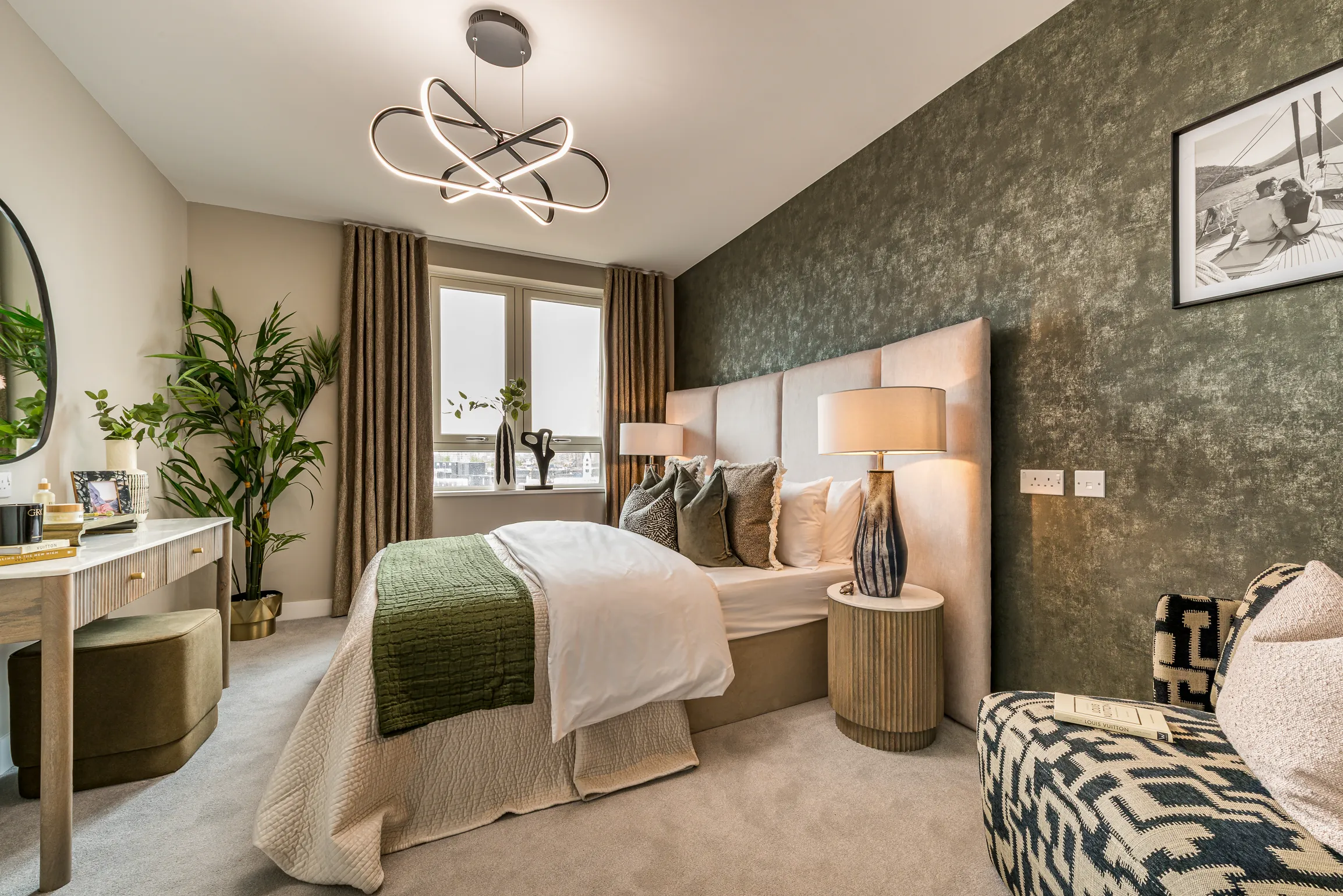 Bedroom 1 wide angle from door