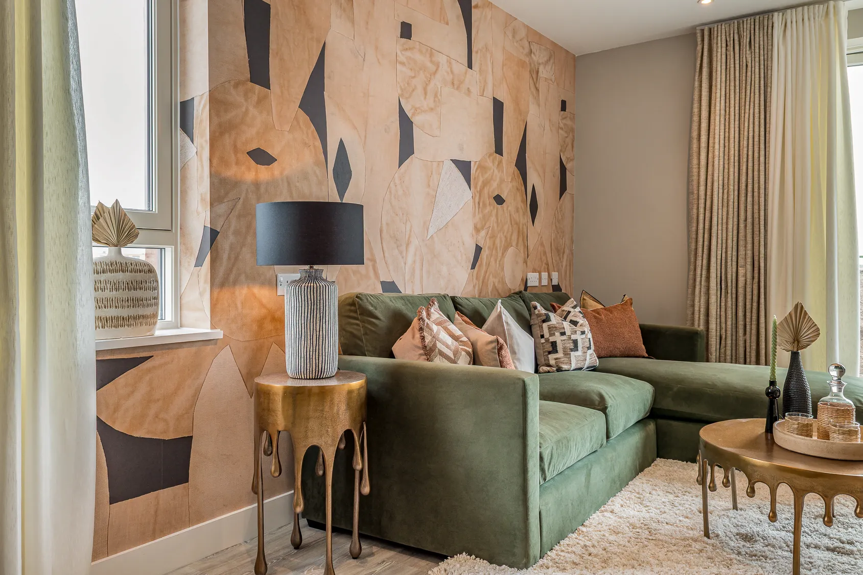 Living room feautre wall landscape